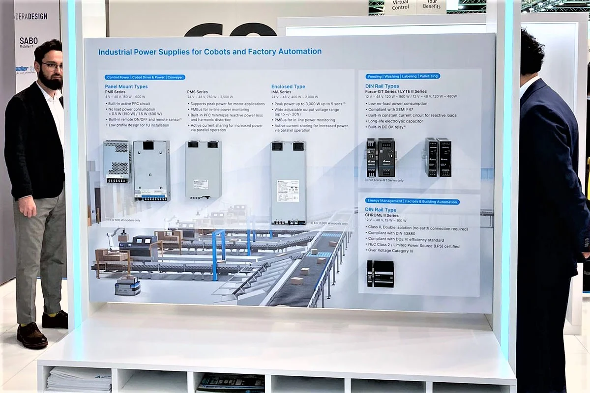 Delta presented industrial power supplies for cobots and factory automation